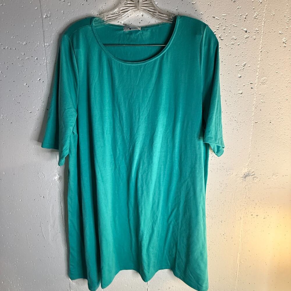 Mountain Mamas Womens Flowy T-shirt Aqua Marine XXL NWT